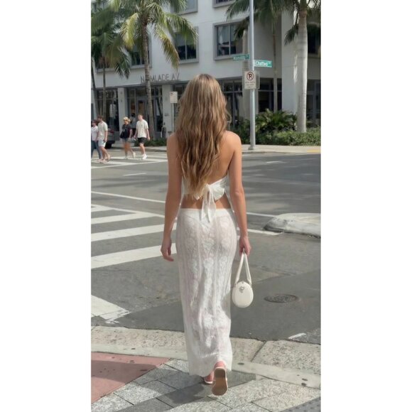 GRACE Women Maxi Skirt White - Picture 2 of 6